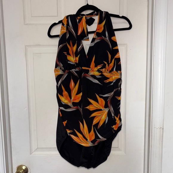 Magicsuit Yves Floral One Piece Halter Swimsuit - Picture 2 of 7